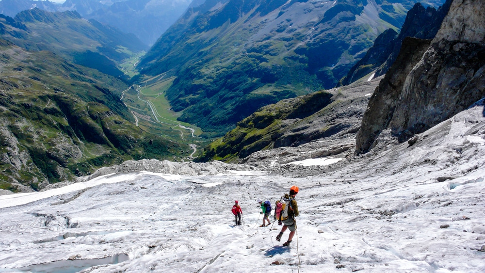 Glacier skiing in europe