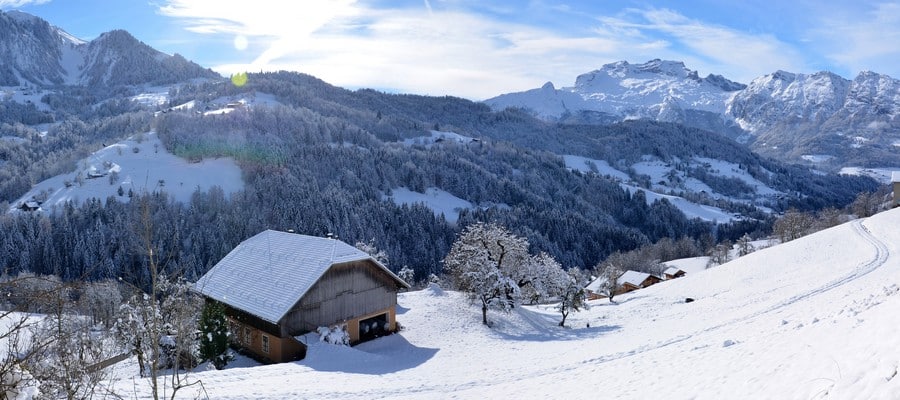 Panoramique vallée de Manigod - Haute-Savoie - Alpes