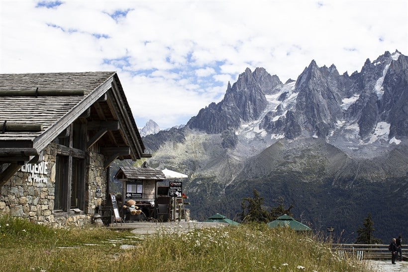 hiking hut french alps