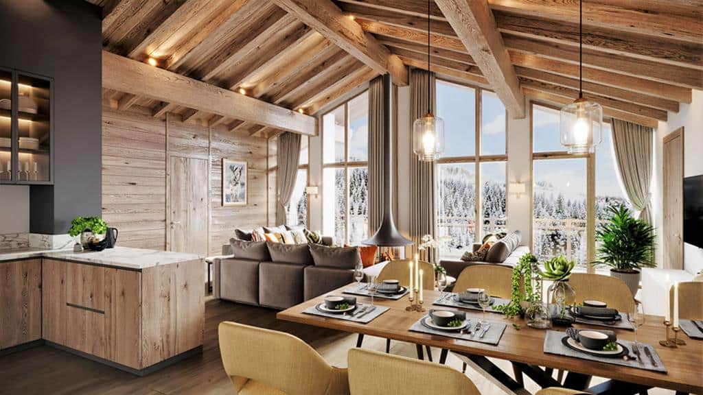 Traditional Style Ski Flats In Les Gets