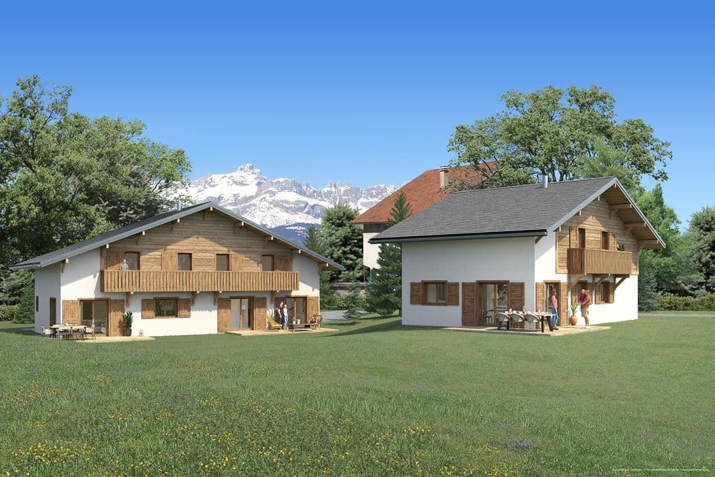 Chalets In Saint Gervais Overlooking Mont Blanc