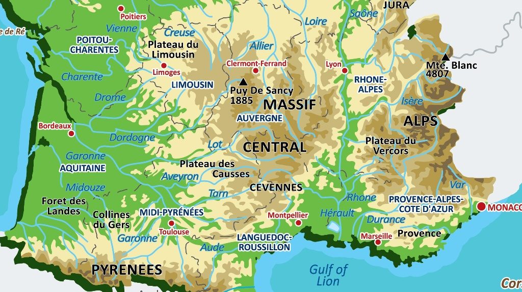 Map of France Map of France